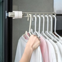 디케이셀 만능 공간활용 틈새 미니행거 옷걸이, 틈새 옷걸이(아이보리)