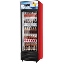 냉장고 쇼케이스 얇은냉장고 아이스 투명 디스플레이 268L, 338L 블랙 레드 직접 냉각 스타일