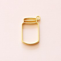 레진아트/프레임악세사리/유리병메달/금색