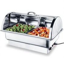 차핑디쉬 챠핑디쉬 푸드워머 뷔페 케이터링 업소용보온통 보온반찬통, 스텐 커버형 한칸 (9리터)
