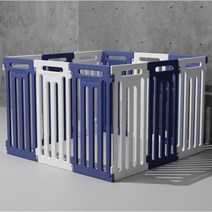 애완 동물 인클로저 개 케이지 소형견 중형 및 대형견 실내 블로우 성형 플라스틱 환경, White blue_12PCS