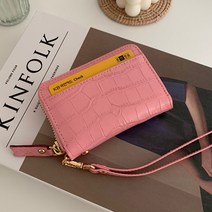 악어와니 토고소가죽 지퍼돌이 카드 반지갑