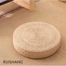RUISHANG 라탄방석 두툼한 두꺼운 다도 인테리어 원형 좌식 라탄 라틴 쿠션 스툴, 높이 10cm + 30X30cm