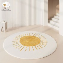 거실 캠핑 안마의자 러그 카페트 sun yellow play mat for 솜털 카펫 거실 hairy baby rug round soft carpets for