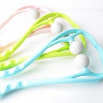 골프공 목안 마기 목마사지기 안마기 맛사 스트레칭 목운동, 색상(랜덤발송)