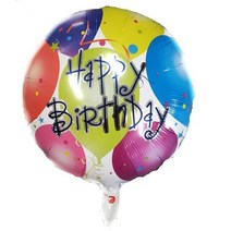 애드벌룬 에드벌룬 현판식 제막식천18 인치 라운드 풍선 생일 축하 알루미늄 호일 헬륨 플로팅 마일라 파티, 03 18inch 5pcs_01 18 인치