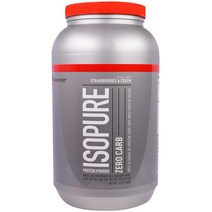 Isopure 이소퓨어 제로 카브 프로틴 단백질 가루 파우더 스트로베리 크림 Zero Carb Protein Powder 1.36kg
