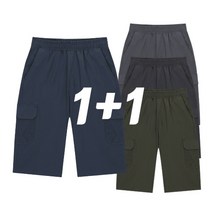 퍼스트스타 남성 포켓 7부 트레이닝 반바지 R30 여름 작업복 카고 건빵 팬츠 1+1