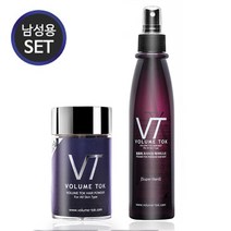 볼륨톡 천연 흑채 남성용 탈모커버 스프레이 세트 (남성 본품+미스트), 흑갈색+헤어미스트, 1세트