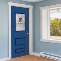 [바보사랑] 현관문시트 HWS-28091 LOVE 네이비