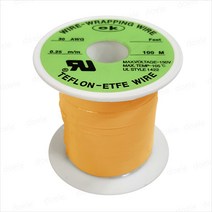 EXSO 테프론와이어/AWG30/0.25mm/100M/ 노랑/랩핑 와이어