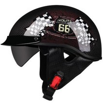 반모헬멧 바이크헬멧 소두핏 클래식 레트로 DOT Carbonfiber 오토바이 독일 Casco 일본식 모토 오픈 하프 페이스 헬기 바이커 파일럿 맨, 11.b3 - XL