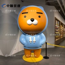 FRP 만화 조각품 맞춤형 브라운 베어 스팟 페인트 캐릭터 모델 쇼핑몰 디스플레이 장식품 제조업체, 3.만화 조각