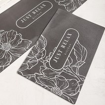 힐리오 19mm 두툼한 모던 PVC 주방매트, 다크그레이