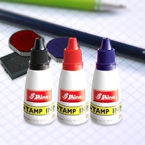 [오피스넥스] 불변스탬프잉크(자동스탬프 전용 28ml 적색), 상세 설명 참조