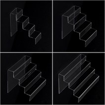 4단 계단식 아크릴 진열대 제품진열대 디피용진열 화장소품 화장품진열대 아크릴진열대 소품진열, 50mm