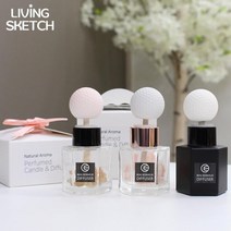 리빙스케치골프공 디퓨저세트 차량용 방향제 국내제작 인테리어소품 선물포장, 레몬그라스