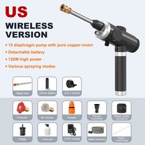무선세차건 셀프세차 고압세척 펌프 발생기 세차기 충전기 120W 전동, 05 SJ-US