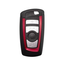 자동차키 스마트키HE Xiang-자동차 원격 키 셸 케이스 BMW 1 3 5 7 E90 E92 E93 X5 F10 F20 F30 F40 CAS4, 4BT Red, One Size