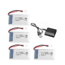 드론배터리 리포배터리 RC배터리 3.7v 500mah lipo 배터리 syma x5c, 빨간색