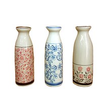 키다리 도자기 독구리 도쿠리 사케병 이자카야 술병, 빨강코스모스, 1개