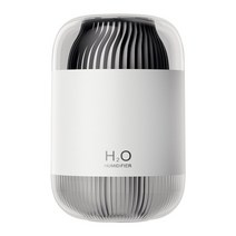 불멍가습기 uv가습기 기화식가습기 무선 1000ml 대용량 더블 노즐 물 디퓨저 3600mah 배터리, 하얀