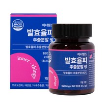 이너띵스 발효율피 추출분말 정 율피가루 엘라그산 620mg x 60정, 1병