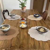 식탁 캠핑 테이블매트 방수 레이스 북유럽 식탁매트, 그레이