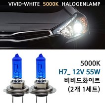 5000K 비비드화이트 현대 뉴EF소나타 전조등 상향등 하향등 안개등 자동차램프, 5000K 뉴EF소나타 하향등 H7(2개1세트), 1세트