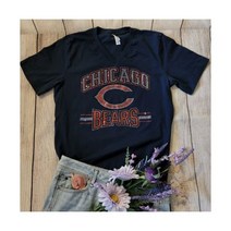 네이비 시카고 베어스 뉴 라인스톤 V 티셔츠 S-4X, 4XL
