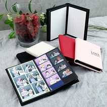 인생네컷 앨범 포토북 보관 초음파 접착식 커플 사진첩 16p 32장 부착, 4.핑크