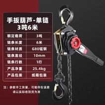 수동 공구 크레인 체인호이스트 레바블럭 리프트 트레일러, 업그레이드 3톤 6m