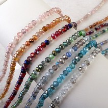 비즈아이 [2-375]크리스탈 론델컷 4mm 멀티 1줄(약120~125개)