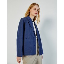 22SS 다크블루 포켓 린넨혼방 긴팔자켓 VLJA2B205B3