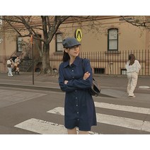 [리리앤코] 데브닉 데님 카라넥 미니 원피스