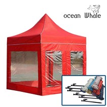 오션웨일 천막 ABDPP 투명세트 3*3 (지붕+프레임+투명바람막이 4면+단조팩(20/30/40)+다용도 로프) 세트 행사용 야외 천막, 3*3투명세트(브라운)+단조팩40CM 6개+로프6개