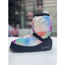 발레 웜업부츠 통굽 슈즈 겨울 패딩 토슈즈 보온 연습, 260, 멀티