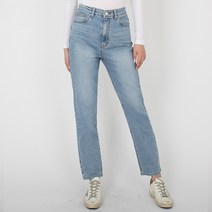 게스 여성 사계절청바지 수지데님 허리 레터링 밴드 맘핏 와이드팬츠 미디엄블루 YK5D6055