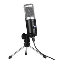 USB 콘덴서 마이크 노트북 컴퓨터 마이크로포노 스튜디오 녹음 스트림 보컬 음성 가라오케 스탠드 포함 유, 01 은