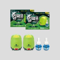 킬파프 리퀴드 액체 전자 모기향 전기 모기약 액상 훈증기 리필액 세트 플러그형 1+1, 리퀴드 본품세트 (코드형), 2개