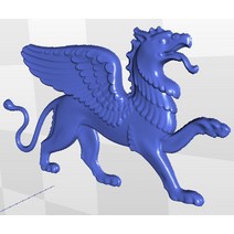 STL 파일의 cnc용 3d 릴리프 모델 griffin_1, 한개옵션0