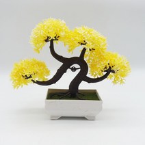 인테리어 인조소나무 조화장식 장식용 조화나무화분 노랑, 본상품선택