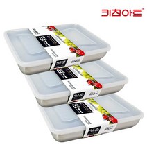 키친아트 일품 스텐 용기 3호-590ML-3개, 3개