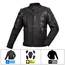 오토바이 자켓 보호 패드 DIYAMO-모터사이클 자켓 남성 방한 모토 위장 레이싱 라이딩, 02 DK026 Black jacket_03 XL