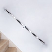 스텐 핸드레일 실내 계단손잡이 난간대 장애인 안전손잡이, 1.8M, 단구2개 양구1개