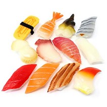 일본 식품 장식 모형 nakira 샘플 스시 잡기 12종 세트 실물대 참치 오징어 문어