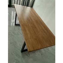 카페 대형 우드슬랩 통나무 롱 테이블 2200 2400 상판 조립식 6인용 원목 테이블, 160x70x75(5cm 두께)