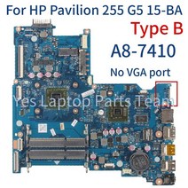 BDL51 LA-D711P HP 파빌리온 255 G5 15-BA 노트북 메인 보드 860341-601 E2 A6 DDR3 마더, 08 B(A8 No VGA port)
