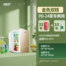 프로빌 화장품 냉장고 무소음 미니 가정용 음료수 소형 냉장고, PD-24  샴페인 골드   듀얼 코어 버전