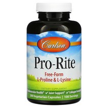 칼슨랩 Pro Rite 프리폼 L 프롤린 라이신 200정 베지캡슐